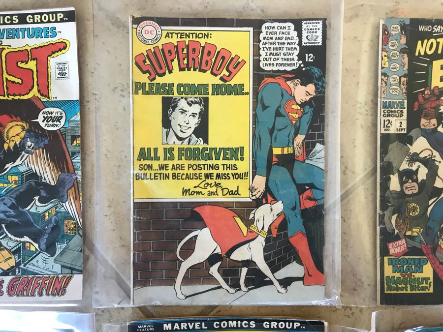 (8) Vintage MARVEL And DC Comic Books: The Beast, Superboy, Not Brand Echh, Secret Origins, Secret Six, Ant-Man, Detective Comics, World's Finest [Photo 3]