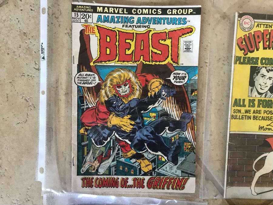 (8) Vintage MARVEL And DC Comic Books: The Beast, Superboy, Not Brand Echh, Secret Origins, Secret Six, Ant-Man, Detective Comics, World's Finest [Photo 2]