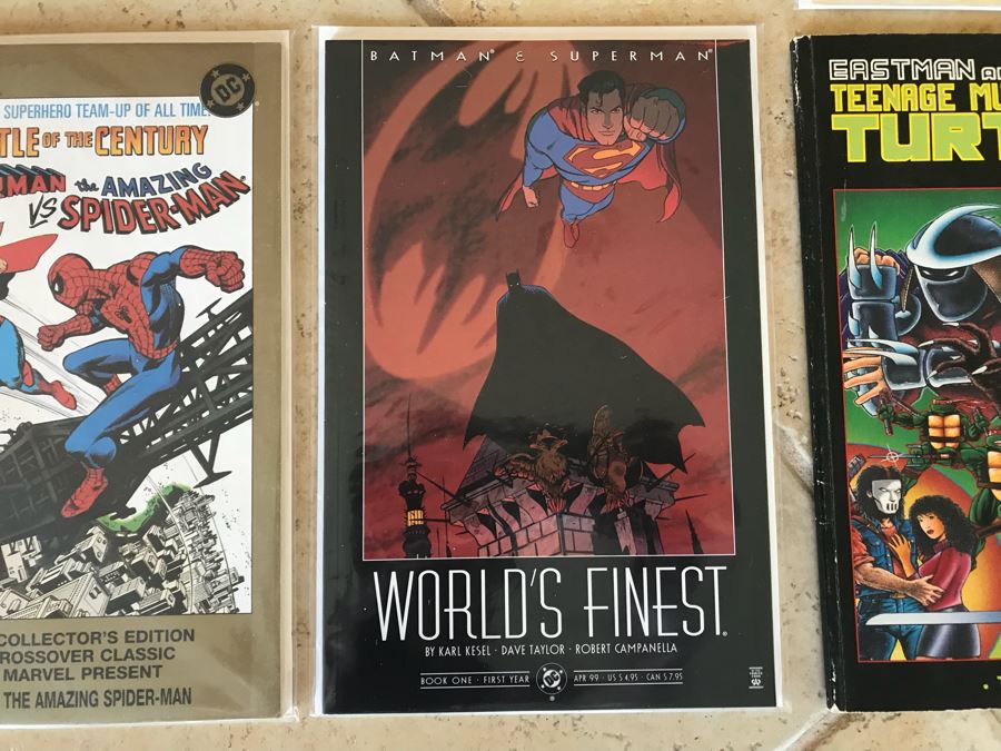 (8) Vintage Comic Books Including First Issues: Superman, Dennis The Menace, The Life Of Pope John Paul II, Teenage Mutant Ninja Turtles The Movie [Photo 8]