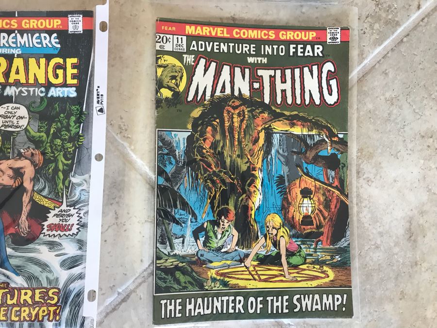 (8) Marvel DC Comic Books: Chamber Of Chills, Ghosts, Master Of Kung Fu, Astonishing Tales Featuring Deathlok, Daredevil, Marvel Premiere Dr. Strange, The Man-Thing, Dell Ghost Stories [Photo 9]