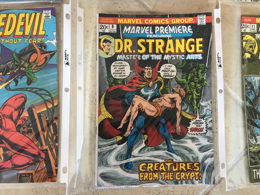 (8) Marvel DC Comic Books: Chamber Of Chills, Ghosts, Master Of Kung Fu, Astonishing Tales Featuring Deathlok, Daredevil, Marvel Premiere Dr. Strange, The Man-Thing, Dell Ghost Stories [Photo 8]