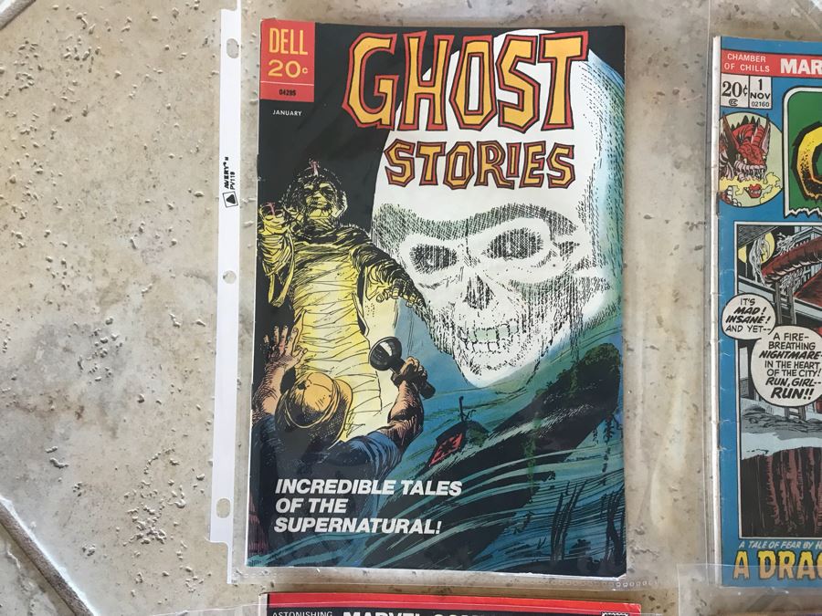 (8) Marvel DC Comic Books: Chamber Of Chills, Ghosts, Master Of Kung Fu, Astonishing Tales Featuring Deathlok, Daredevil, Marvel Premiere Dr. Strange, The Man-Thing, Dell Ghost Stories [Photo 2]