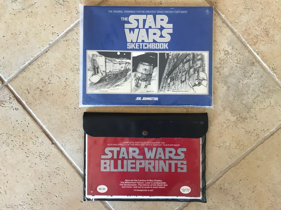 Vintage The Star Wars Sketchbook By Joe Johnston And Star Wars Blueprints [Photo 1]