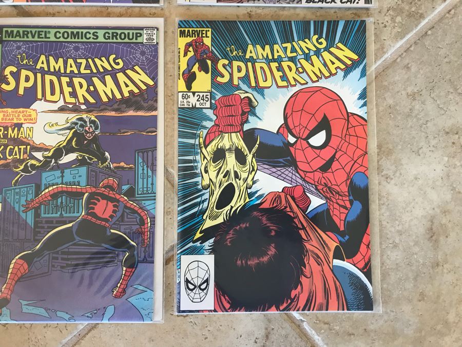 (8) Vintage Marvel The Amazing Spider-Man Comic Books: #151, #195, #203 ...