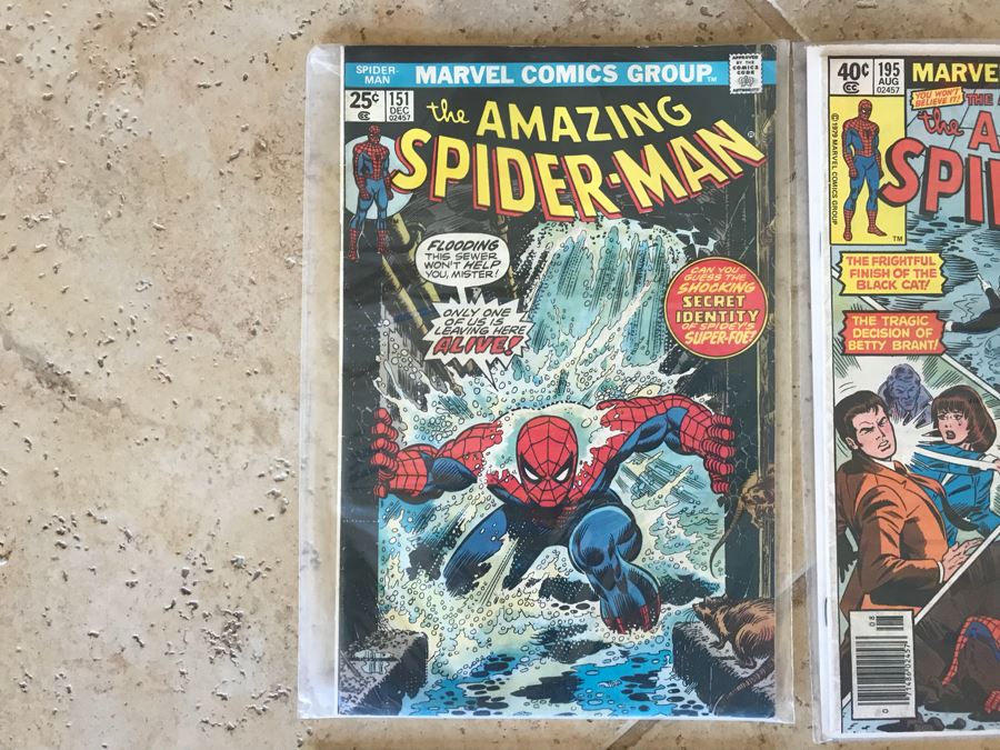 (8) Vintage Marvel The Amazing Spider-Man Comic Books: #151, #195, #203, #204, #205, #226, #227, #245 [Photo 2]