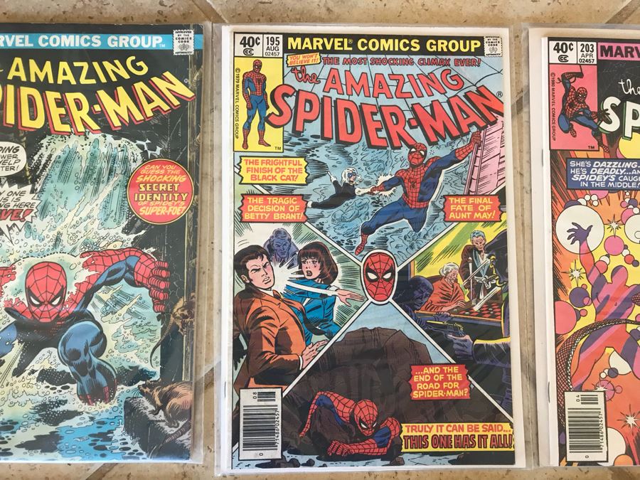 (8) Vintage Marvel The Amazing Spider-Man Comic Books: #151, #195, #203, #204, #205, #226, #227, #245 [Photo 3]