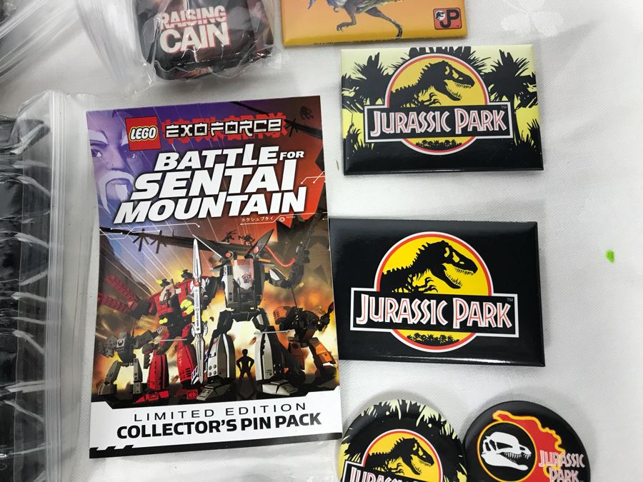 Collection Of Various Vintage Movie, TV Show, Comic Book Promotional Buttons Jurassic Park, Toy Story - See All Photos [Photo 5]