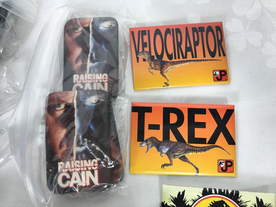 Collection Of Various Vintage Movie, TV Show, Comic Book Promotional Buttons Jurassic Park, Toy Story - See All Photos [Photo 4]