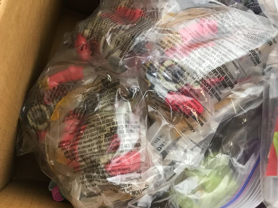 (3) Large Boxes Filled With Various McDonalds And Burger King Happy Meal Toys, Hot Wheels Posters, Sealed Nickelodeon Trivia Game, Winchester Stearman Biplane, San Diego State Chevron Car - See All Photos [Photo 17]