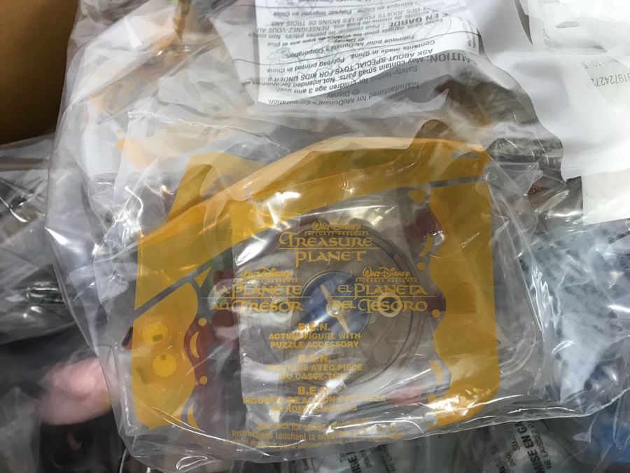 (3) Large Boxes Filled With Various McDonalds And Burger King Happy Meal Toys, Hot Wheels Posters, Sealed Nickelodeon Trivia Game, Winchester Stearman Biplane, San Diego State Chevron Car - See All Photos [Photo 12]