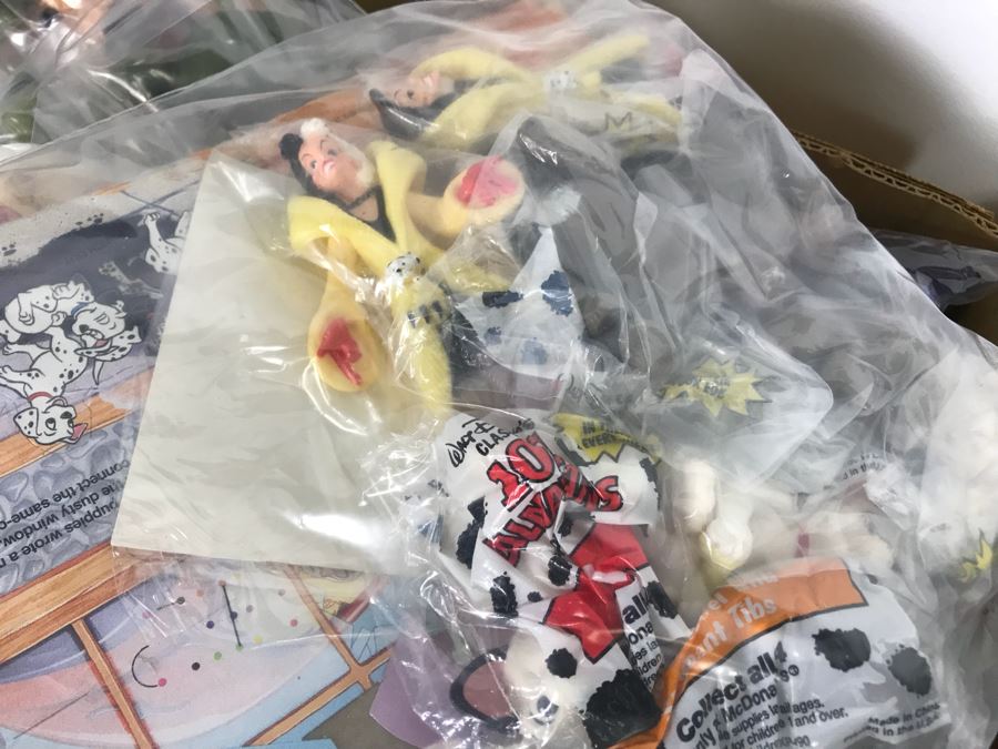 (3) Large Boxes Filled With Various McDonalds And Burger King Happy Meal Toys, Hot Wheels Posters, Sealed Nickelodeon Trivia Game, Winchester Stearman Biplane, San Diego State Chevron Car - See All Photos [Photo 19]