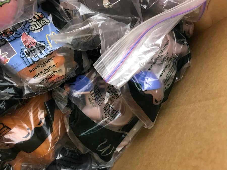 (3) Large Boxes Filled With Various McDonalds And Burger King Happy Meal Toys, Hot Wheels Posters, Sealed Nickelodeon Trivia Game, Winchester Stearman Biplane, San Diego State Chevron Car - See All Photos [Photo 38]