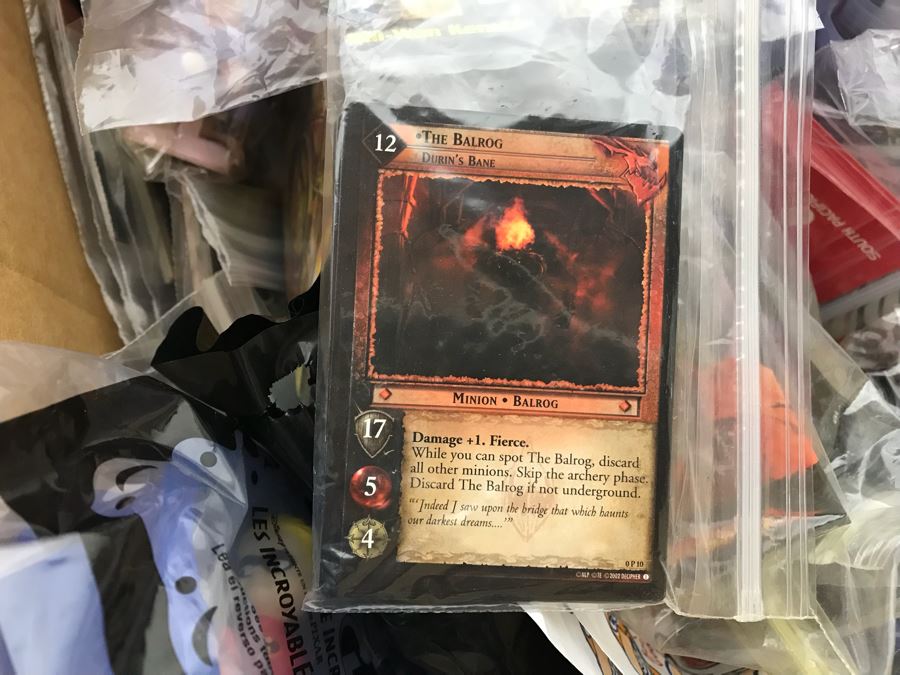 (3) Large Boxes Filled With Various McDonalds And Burger King Happy Meal Toys, Christmas Ornaments, Trading Cards Including Pokemon, PEZ Dispensers - See All Photos [Photo 25]