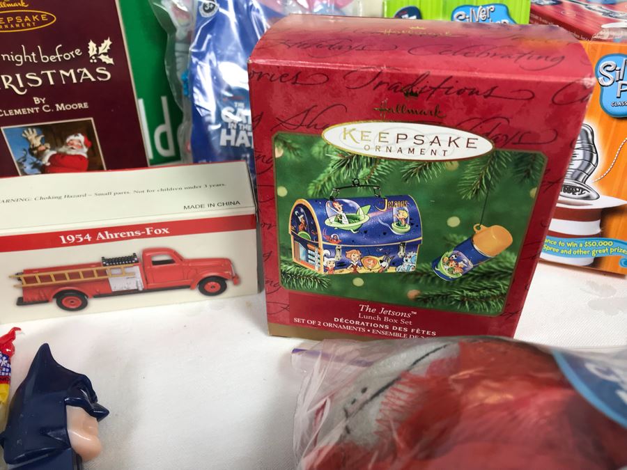 (3) Large Boxes Filled With Various McDonalds And Burger King Happy Meal Toys, Christmas Ornaments, Trading Cards Including Pokemon, PEZ Dispensers - See All Photos [Photo 8]