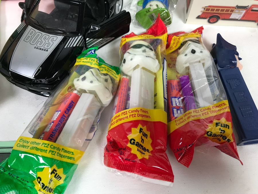 (3) Large Boxes Filled With Various McDonalds And Burger King Happy Meal Toys, Christmas Ornaments, Trading Cards Including Pokemon, PEZ Dispensers - See All Photos [Photo 12]