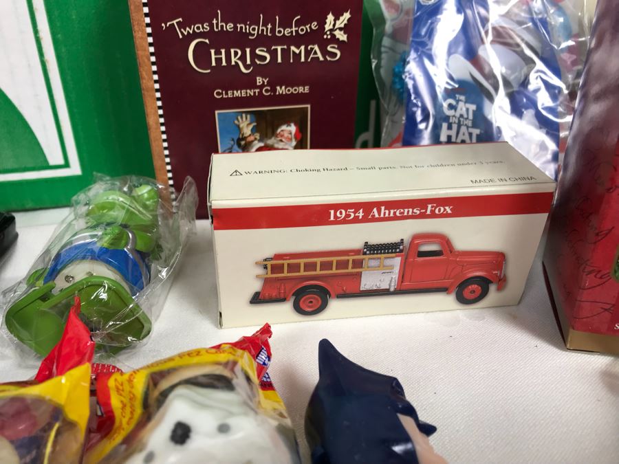 (3) Large Boxes Filled With Various McDonalds And Burger King Happy Meal Toys, Christmas Ornaments, Trading Cards Including Pokemon, PEZ Dispensers - See All Photos [Photo 11]