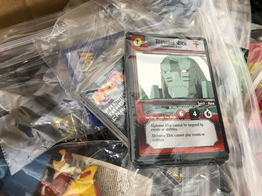 (3) Large Boxes Filled With Various McDonalds And Burger King Happy Meal Toys, Christmas Ornaments, Trading Cards Including Pokemon, PEZ Dispensers - See All Photos [Photo 43]