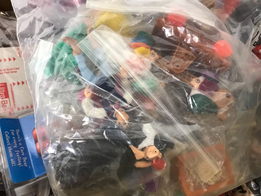 (3) Large Boxes Filled With Various McDonalds And Burger King Happy Meal Toys, Christmas Ornaments, Trading Cards Including Pokemon, PEZ Dispensers - See All Photos [Photo 37]