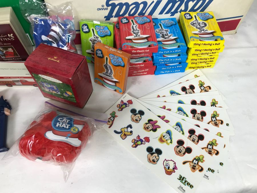 (3) Large Boxes Filled With Various McDonalds And Burger King Happy Meal Toys, Christmas Ornaments, Trading Cards Including Pokemon, PEZ Dispensers - See All Photos [Photo 6]