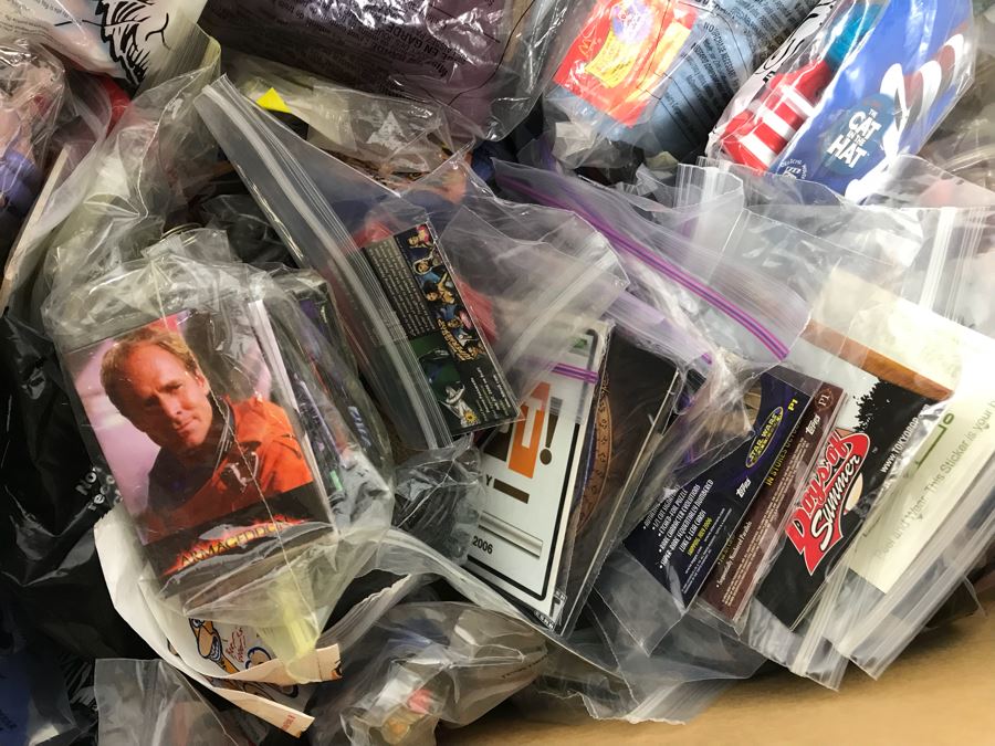 (3) Large Boxes Filled With Various McDonalds And Burger King Happy Meal Toys, Christmas Ornaments, Trading Cards Including Pokemon, PEZ Dispensers - See All Photos [Photo 23]