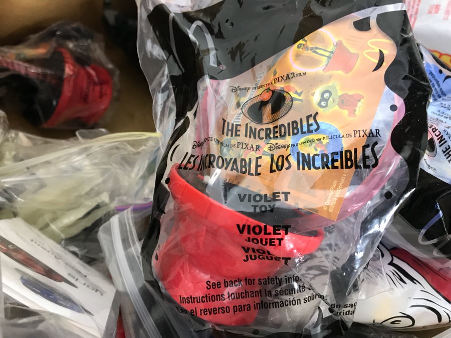 (3) Large Boxes Filled With Various McDonalds And Burger King Happy Meal Toys, Christmas Ornaments, Trading Cards Including Pokemon, PEZ Dispensers - See All Photos [Photo 40]