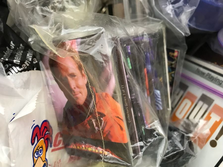 (3) Large Boxes Filled With Various McDonalds And Burger King Happy Meal Toys, Christmas Ornaments, Trading Cards Including Pokemon, PEZ Dispensers - See All Photos [Photo 28]