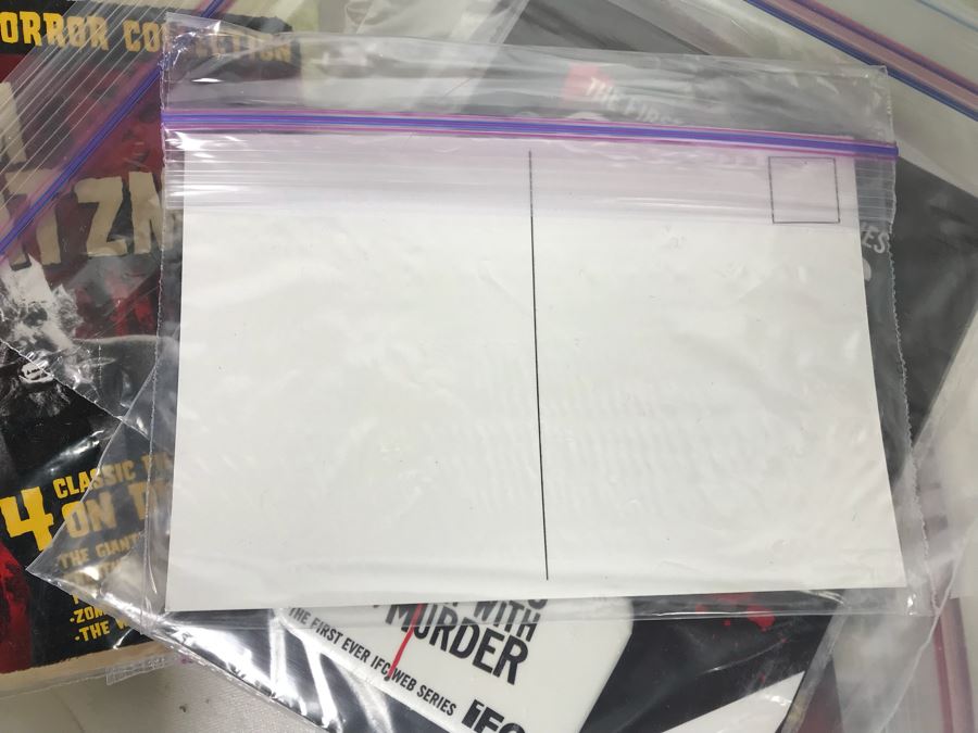 Huge Lot Of Various TV Series And Movie Promotional Hats, Ghost Hunters Toy Figurines, Alien Doll, Tons Of Beowulf Sealed Promotional Pins, Promotional Buttons And Patches, Movie Promo Cards From Comic Con - See All Photos [Photo 22]