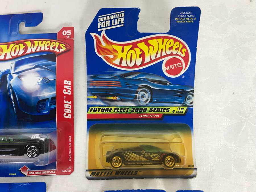 8 Mattel Hot Wheels Cards With Hot Wheels Poster