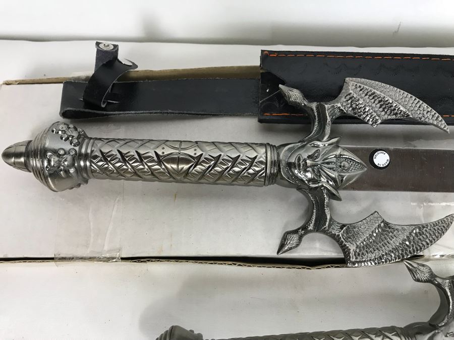 Set Of (3) Large Fantasy Swords New Old Stock (1) King Arthur Excalibur 44'L [Photo 7]