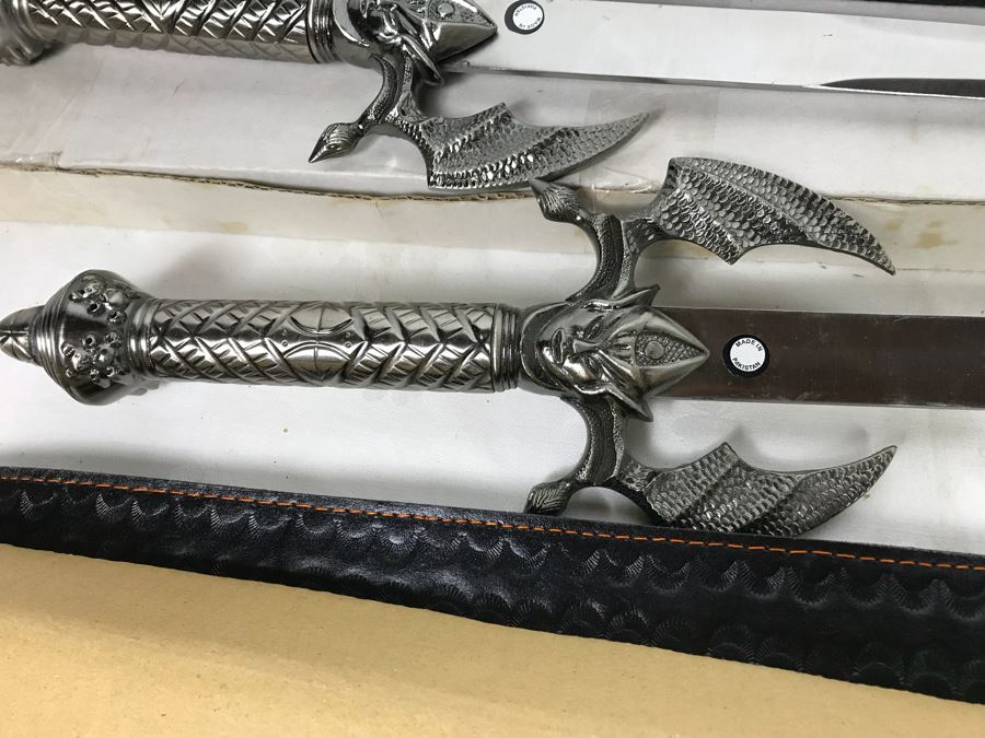 Set Of (3) Large Fantasy Swords New Old Stock (1) King Arthur Excalibur 44'L [Photo 11]