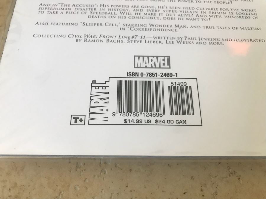 (4) Marvel Comics Trade Paperback Comic Books: Civil War Amazing Spider-Man, Front Line, Peter Parker Spider-Man [Photo 7]