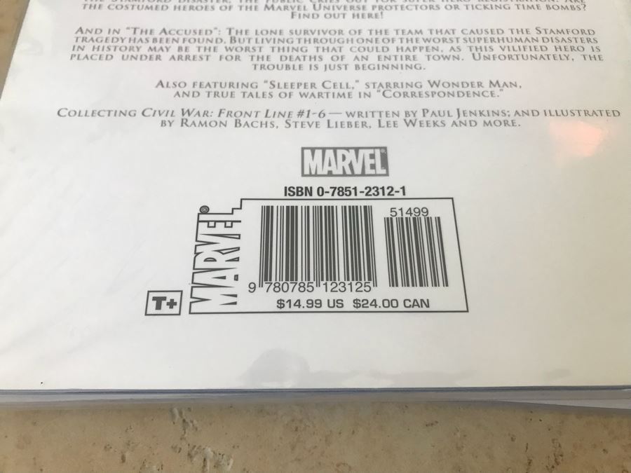 (4) Marvel Comics Trade Paperback Comic Books: Civil War Amazing Spider-Man, Front Line, Peter Parker Spider-Man [Photo 6]