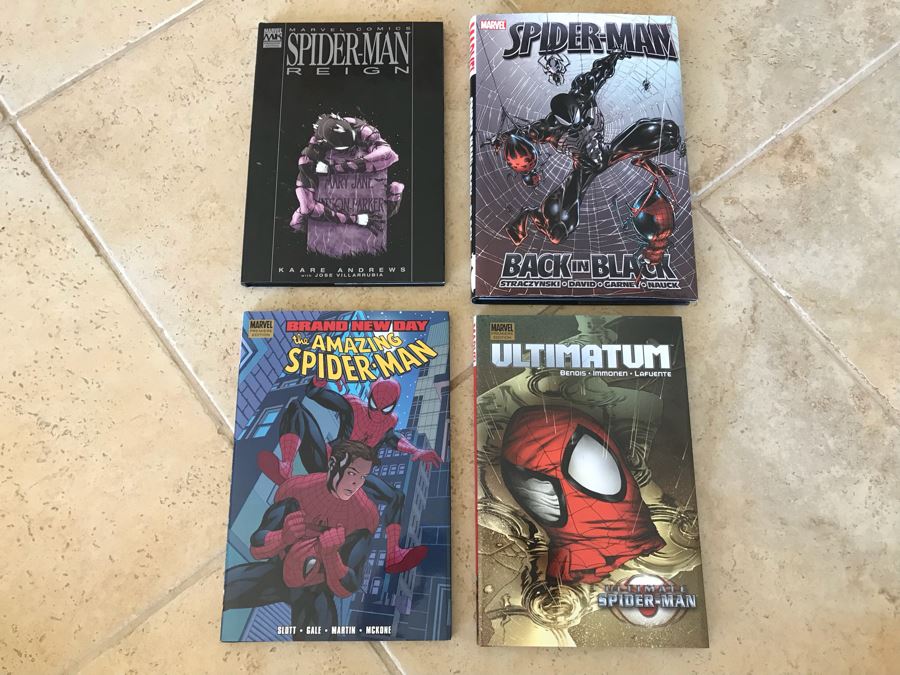 (4) Marvel Hardcover Graphic Novel Comic Books Spider-Man
