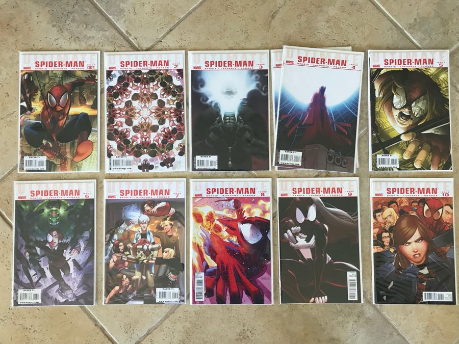 (11) Marvel Ultimate Spider-Man 001-10 Comic Books (2 Copies Of Issue 4)