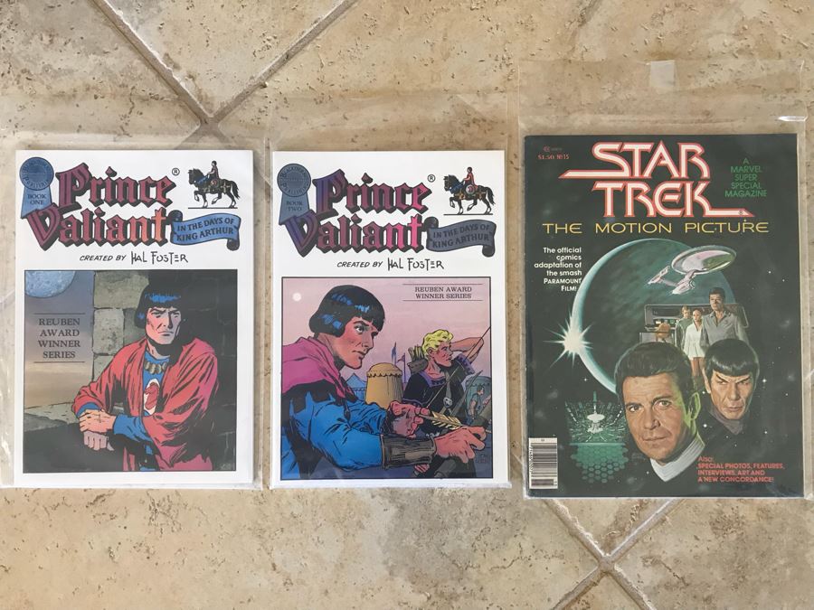 Vintage Star Trek The Motion Picture Marvel Super Special Magazine And Prince Valiant In The Days Of King Arthur Books One And Two