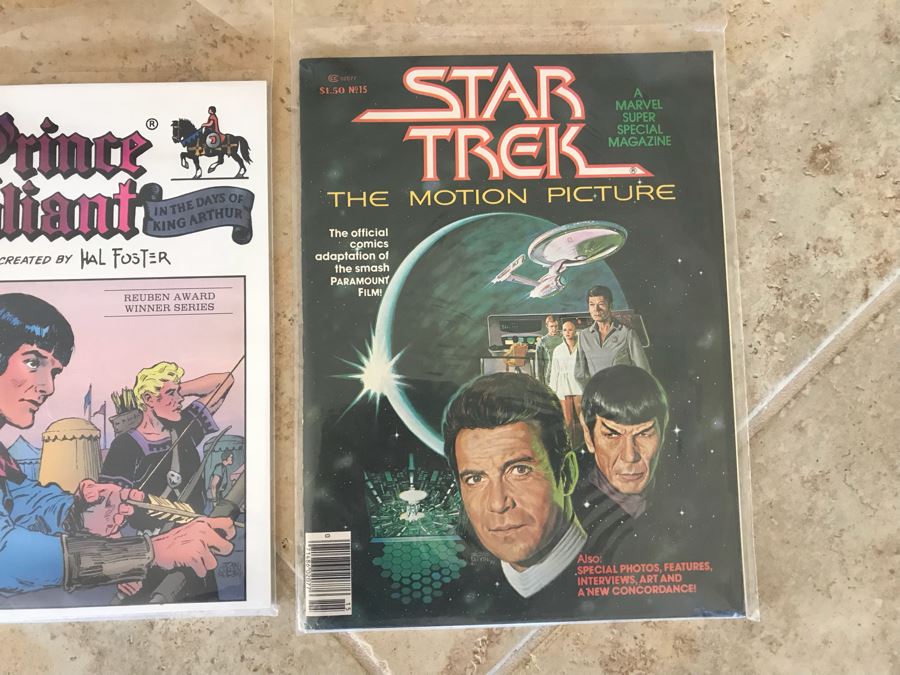 Vintage Star Trek The Motion Picture Marvel Super Special Magazine And Prince Valiant In The Days Of King Arthur Books One And Two [Photo 4]
