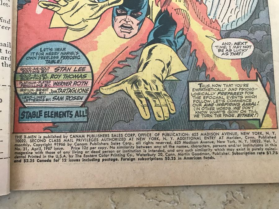 Vintage 1967 Marvel Comics Group The X-Men Issue 31 [Photo 10]