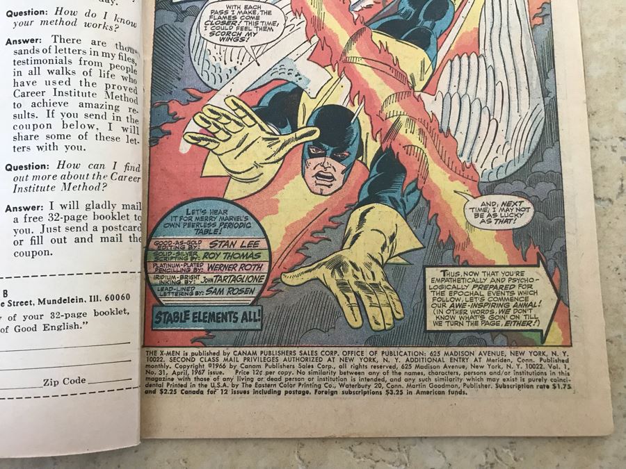 Vintage 1967 Marvel Comics Group The X-Men Issue 31 [Photo 8]
