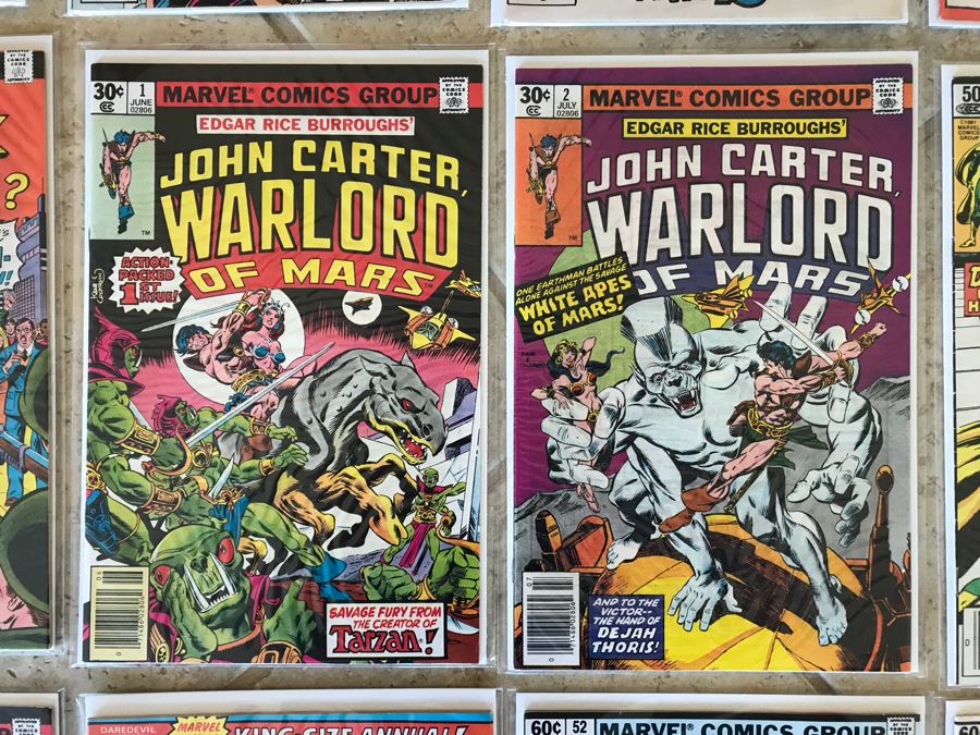 (18) Vintage Marvel Comic Books: Power Man And Iron Fist, John Carter Warlord Of Mars Edgar Rice Burroughs, Avengers, Man From Atlantis 1, The Human Fly 1, Hulk, Doctor Strange, Howard The Duck [Photo 3]