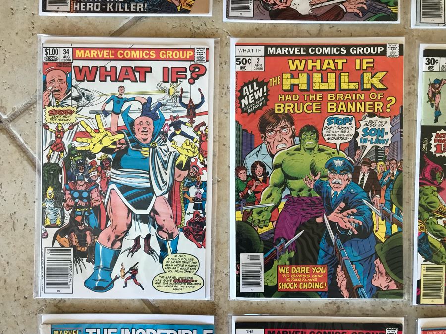 (18) Vintage Marvel Comic Books: Power Man And Iron Fist, John Carter Warlord Of Mars Edgar Rice Burroughs, Avengers, Man From Atlantis 1, The Human Fly 1, Hulk, Doctor Strange, Howard The Duck [Photo 2]