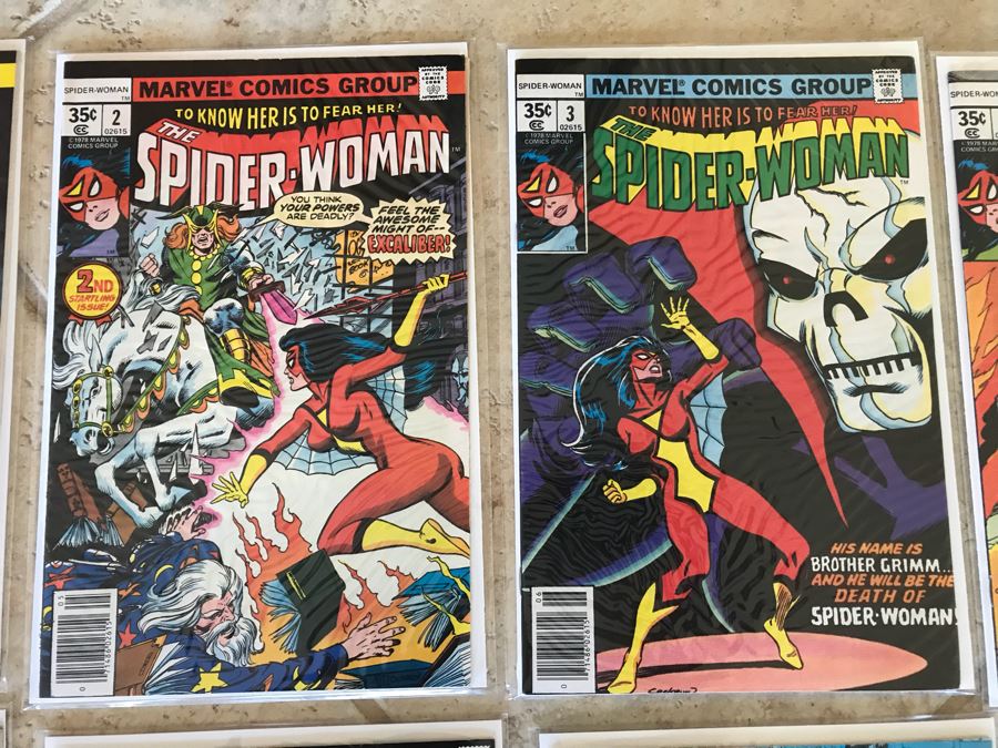 (18) Vintage Marvel Comic Books: Wonder Man 1, Saga Of Crystar Crystal Warrior 1, The Spider-Woman, Red Sonja 1, Savage She-Hulk, Ms Marvel,  Contest Of Champions 1, Marvel Super Heroes Secret Wars 1 [Photo 3]