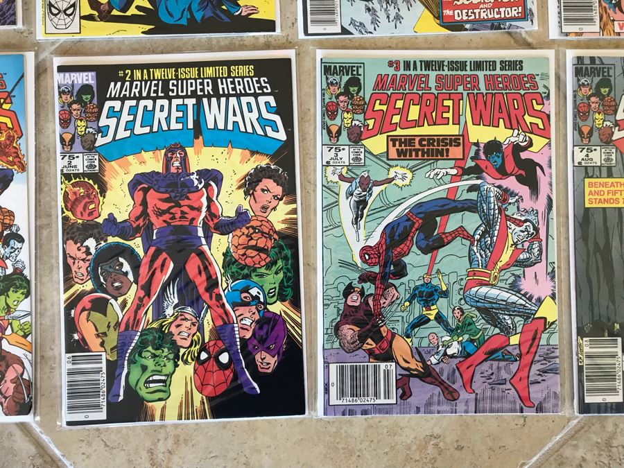 (18) Vintage Marvel Comic Books: Wonder Man 1, Saga Of Crystar Crystal Warrior 1, The Spider-Woman, Red Sonja 1, Savage She-Hulk, Ms Marvel,  Contest Of Champions 1, Marvel Super Heroes Secret Wars 1 [Photo 9]