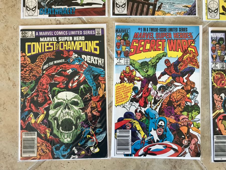 (18) Vintage Marvel Comic Books: Wonder Man 1, Saga Of Crystar Crystal Warrior 1, The Spider-Woman, Red Sonja 1, Savage She-Hulk, Ms Marvel,  Contest Of Champions 1, Marvel Super Heroes Secret Wars 1 [Photo 8]