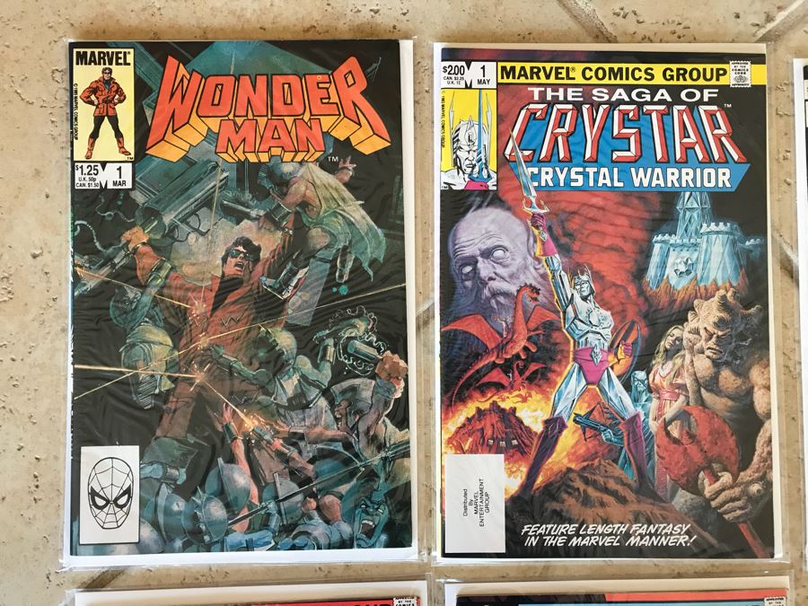 (18) Vintage Marvel Comic Books: Wonder Man 1, Saga Of Crystar Crystal Warrior 1, The Spider-Woman, Red Sonja 1, Savage She-Hulk, Ms Marvel,  Contest Of Champions 1, Marvel Super Heroes Secret Wars 1 [Photo 2]