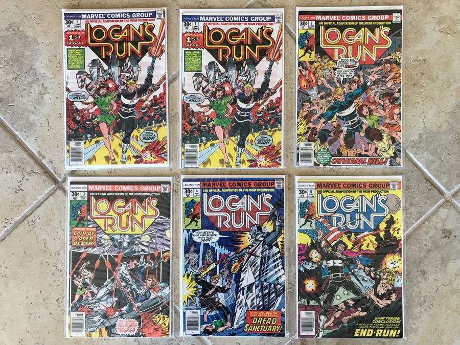 (6) Marvel Logan's Run Comic Books Includes (2) Issue 1 [Photo 1]