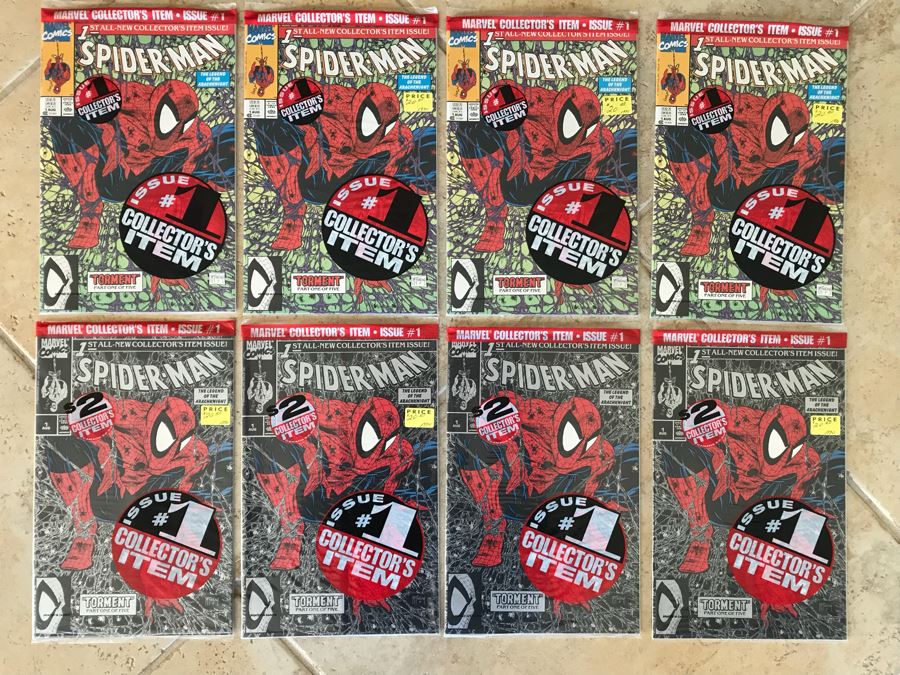 (8) Sealed Marvel Spider-Man Issue 1 Comic Books [Photo 1]