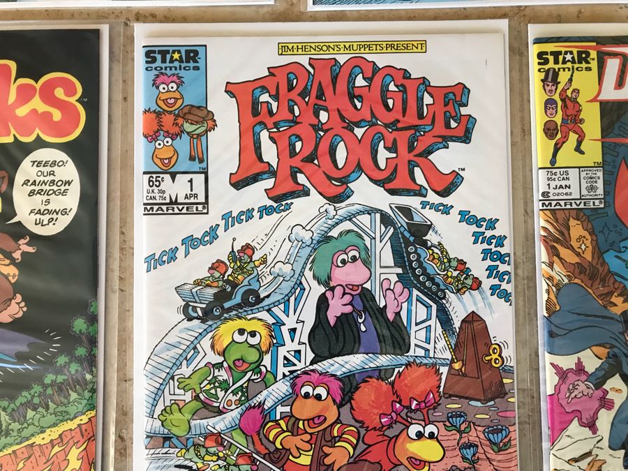 (9) Vintage Star Comics: Chuck Norris Issue 1, Animax 1, Wally The Wizard 1, Secret Life Of Top Dog 1, Planet Terry 1, Ewoks 1, Fraggle Rock 1, Defenders Of The Earth 1 [Photo 7]