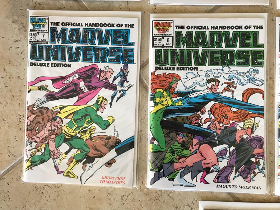 (15) Marvel The Official Handbook Of The Marvel Universe Deluxe Edition Comic Books Incl Issue 1 [Photo 5]