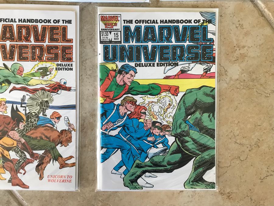 (15) Marvel The Official Handbook Of The Marvel Universe Deluxe Edition Comic Books Incl Issue 1 [Photo 9]