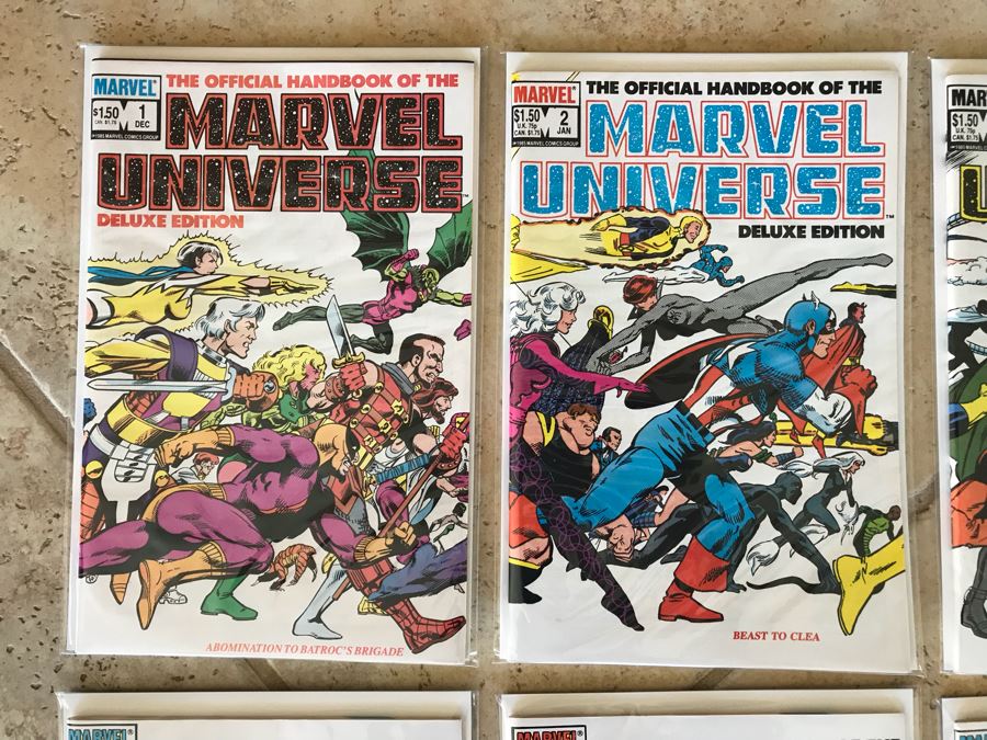 (15) Marvel The Official Handbook Of The Marvel Universe Deluxe Edition Comic Books Incl Issue 1 [Photo 2]